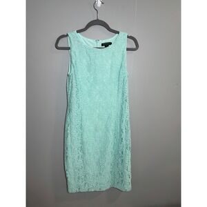 Lauren Ralph Lauren Mint‎ Green Floral Lace Sheath Dress Size 8 NEW 250512778002